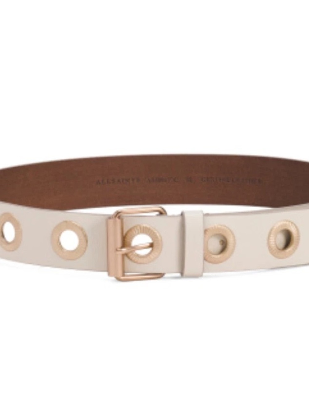 $149 AllSaints leather grommet belt